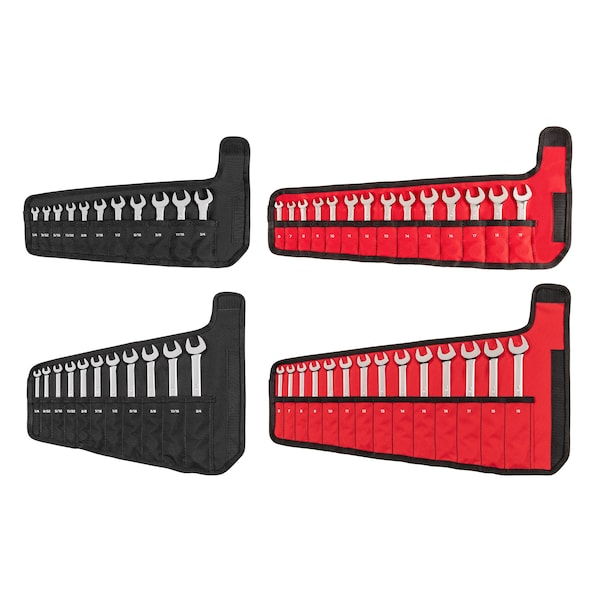 Stubby and Standard Length Combination Wrench Set with Pouch, 50-Piece (1/4 - 3/4 in., 6 - 19 mm)